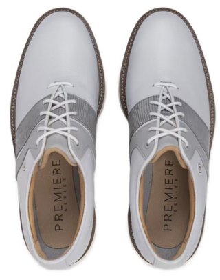 FootJoy Premiere Series Packard heren golfschoenen, wit/grijs