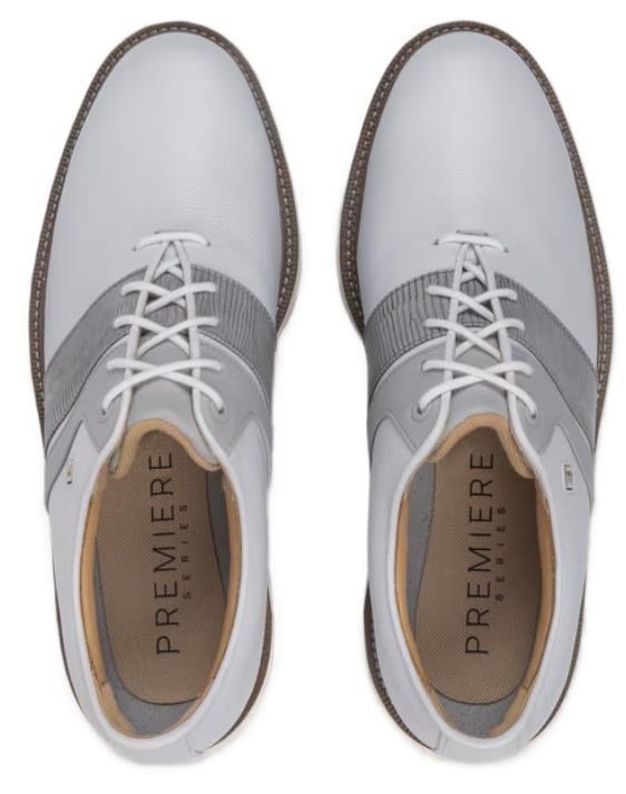 FootJoy Premiere Series Packard heren golfschoenen, wit/grijs