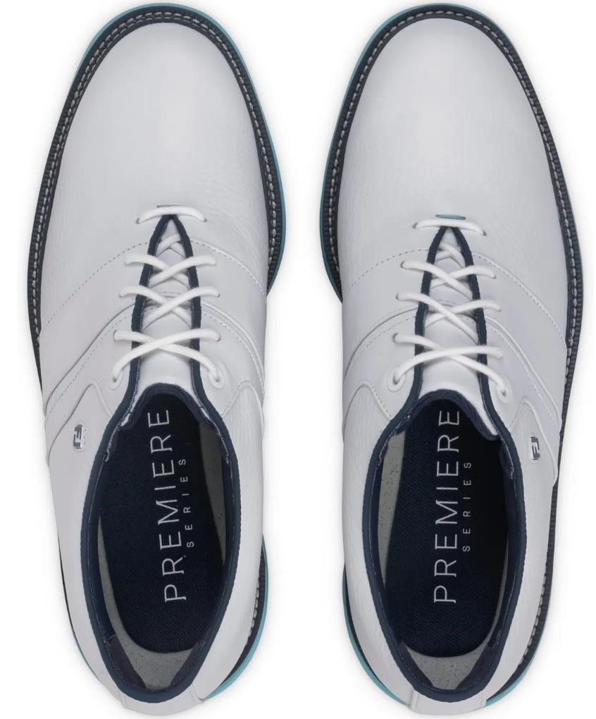 FootJoy Premiere Series Packard heren golfschoenen, wit/blauw