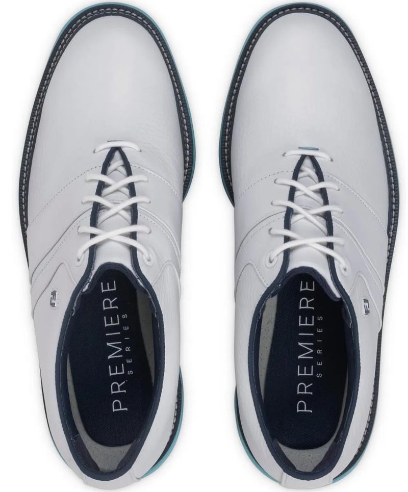 FootJoy Premiere Series Packard heren golfschoenen, wit/blauw