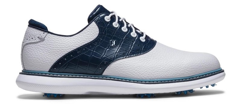 FootJoy Traditions heren golfschoenen, wit/blauw