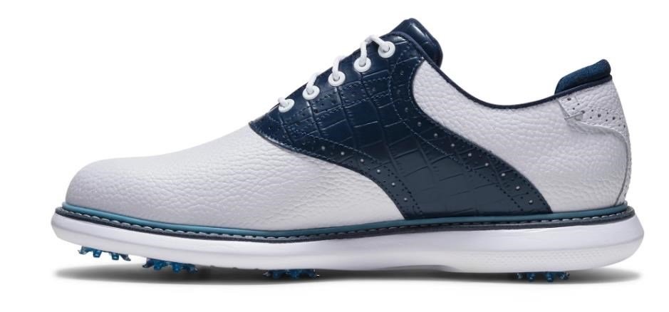 FootJoy Traditions heren golfschoenen, wit/blauw