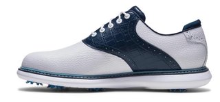 FootJoy Traditions heren golfschoenen, wit/blauw