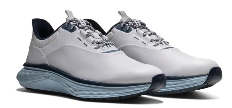 FootJoy Quantum heren golfschoenen, wit/blauw