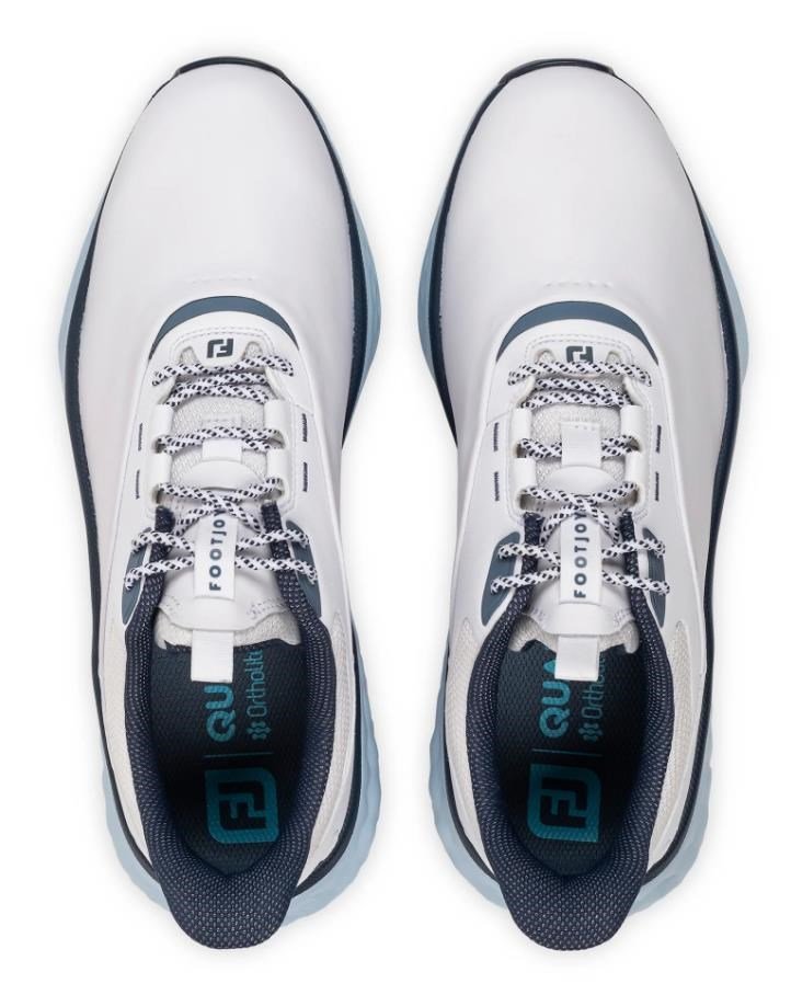 FootJoy Quantum heren golfschoenen, wit/blauw