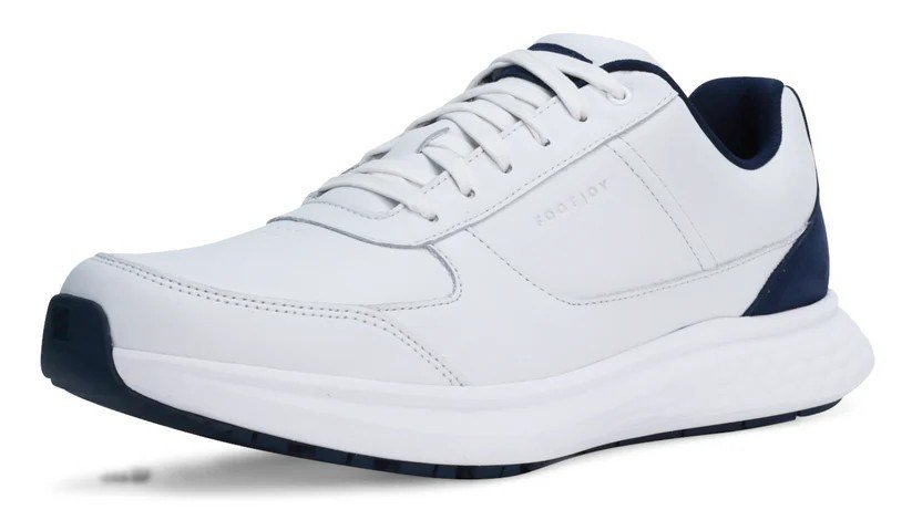 FootJoy Hampton heren golfschoenen, wit/marineblauw