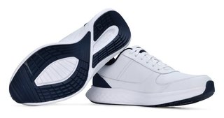 FootJoy Hampton heren golfschoenen, wit/marineblauw