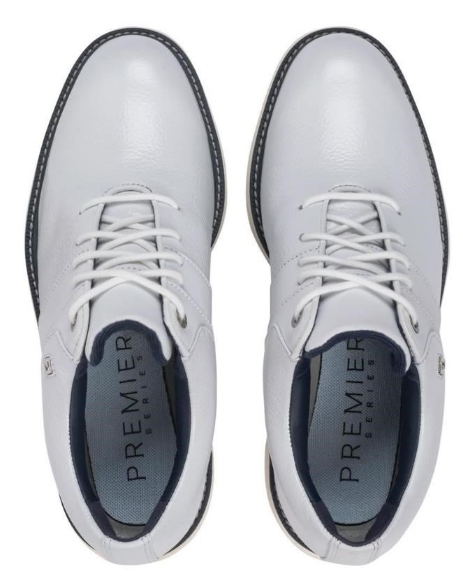 FootJoy Premiere Series Packard dames golfschoenen, wit/marineblauw
