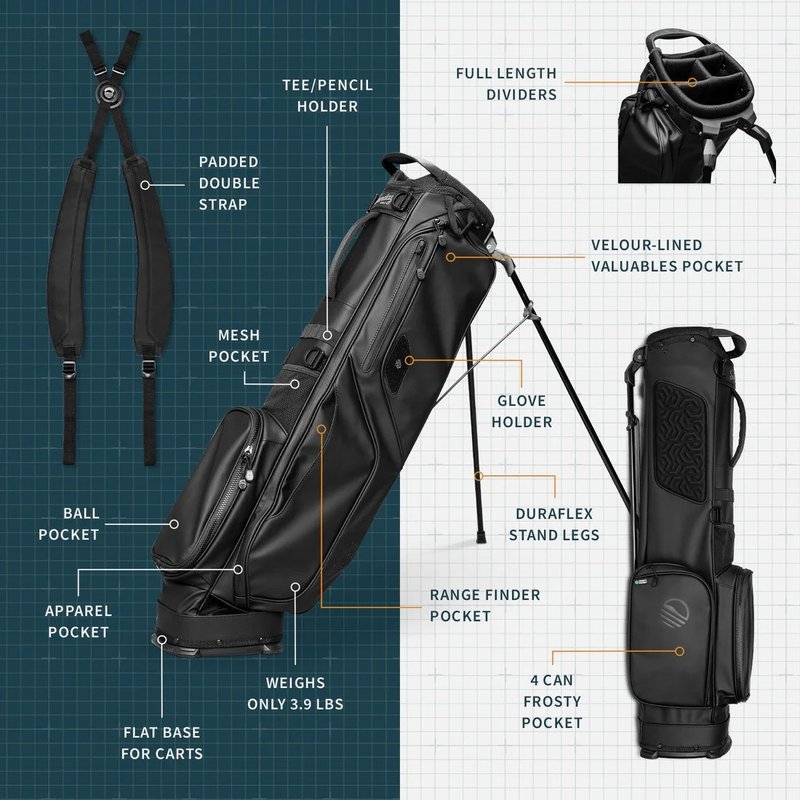Sunday Golf El Camino S-Class pencil bag, zwart