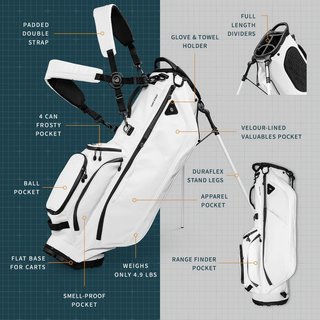 Sunday Golf Ryder S-Class stand bag, wit