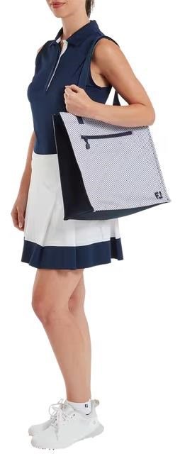 FootJoy Tote bag, navy/dusty lavender print