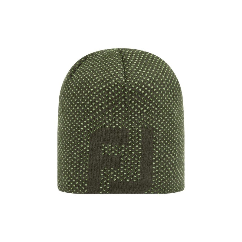 FootJoy FJ Dot Jacquard Beanie wintermuts, olive/acid green