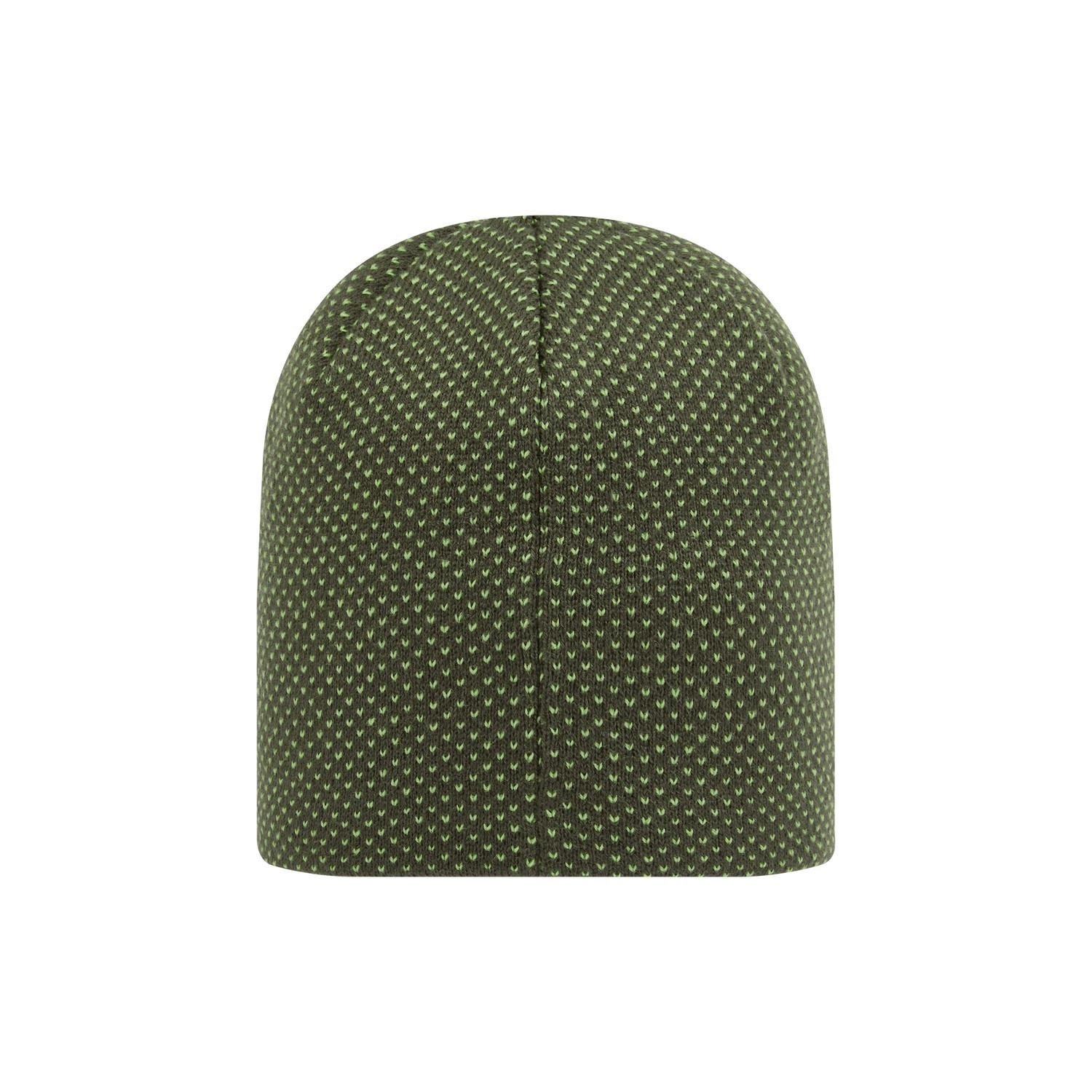 FootJoy FJ Dot Jacquard Beanie wintermuts, olive/acid green
