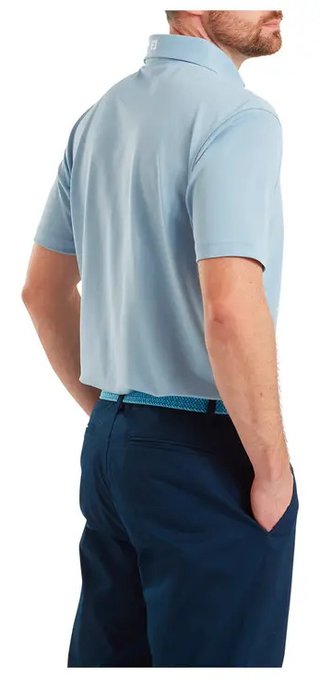 FootJoy Stretch Pique Solid heren polo, chambray