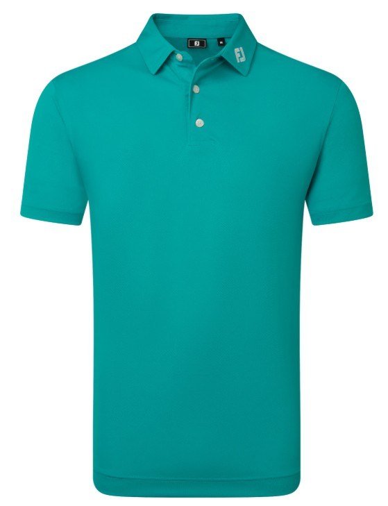 FootJoy Stretch Pique Solid heren polo, tile blue