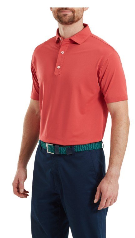 FootJoy Lisle Solid heren polo, nantucket red