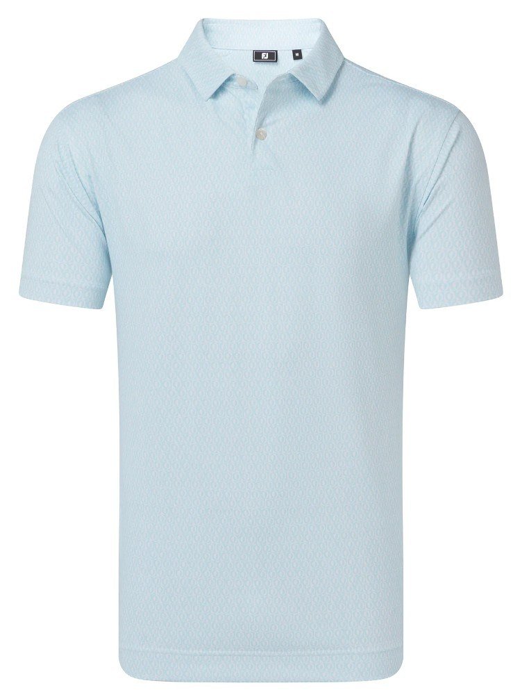 FootJoy Modernist Geo Pique heren polo, white/ice blue