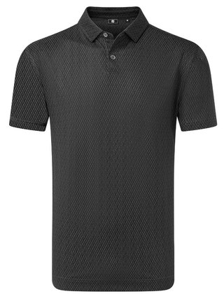 FootJoy Modernist Geo Pique heren polo, charcoal/black