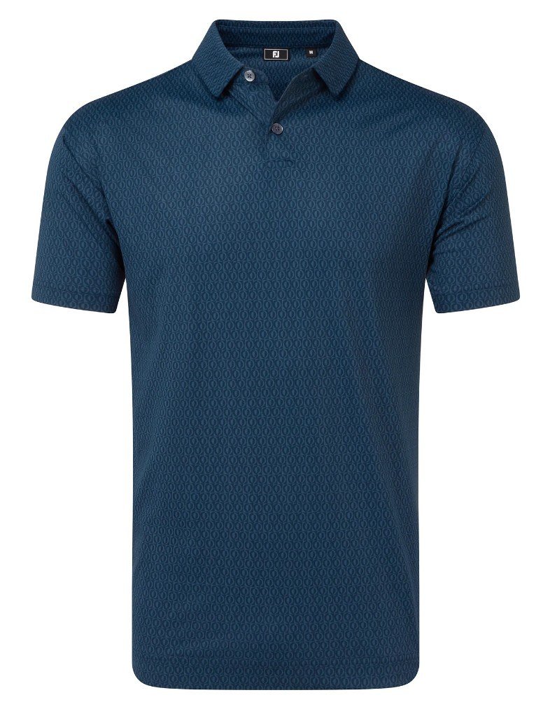 FootJoy Modernist Geo Pique heren polo, navy tonal