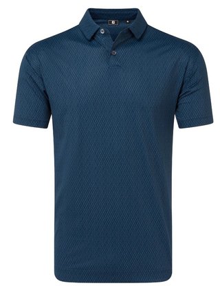 FootJoy Modernist Geo Pique heren polo, navy tonal