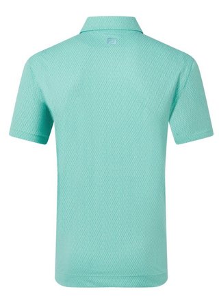 FootJoy Modernist Geo Pique heren polo, blue reef/sea glass