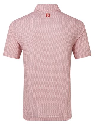 FootJoy Scallop Geo Pique heren polo, nantucket red