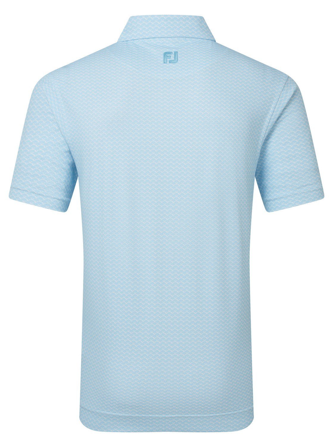 FootJoy Scallop Geo Pique heren polo, blue reef