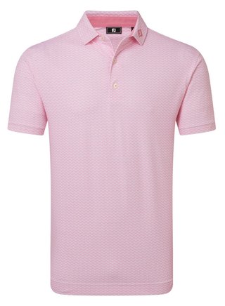 FootJoy Scallop Geo Pique heren polo, pink pop