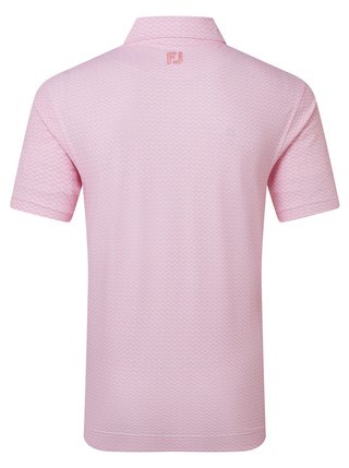 FootJoy Scallop Geo Pique heren polo, pink pop