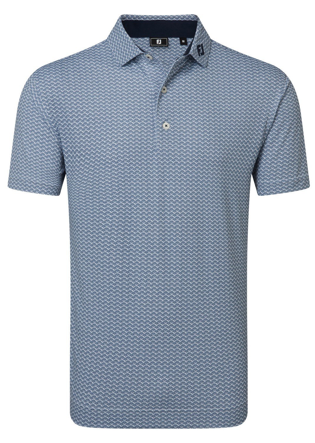 FootJoy Scallop Geo Pique heren polo, navy