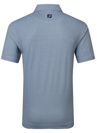FootJoy Scallop Geo Pique heren polo, navy