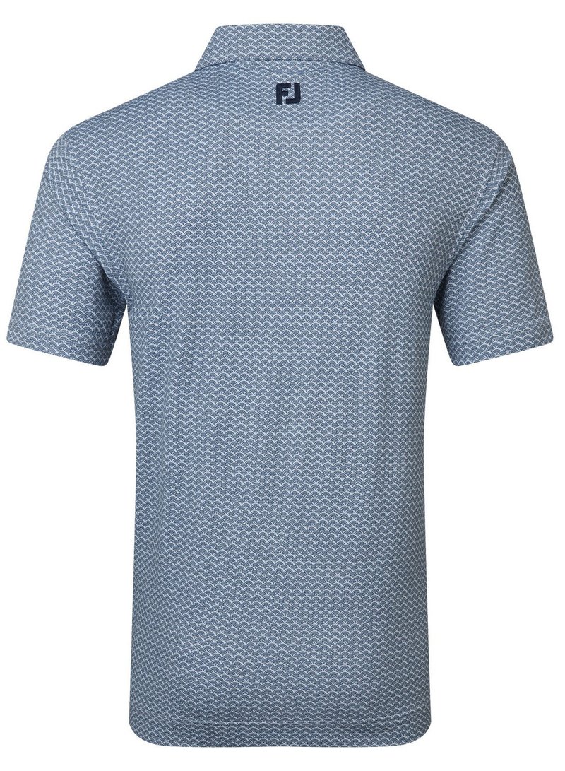 FootJoy Scallop Geo Pique heren polo, navy