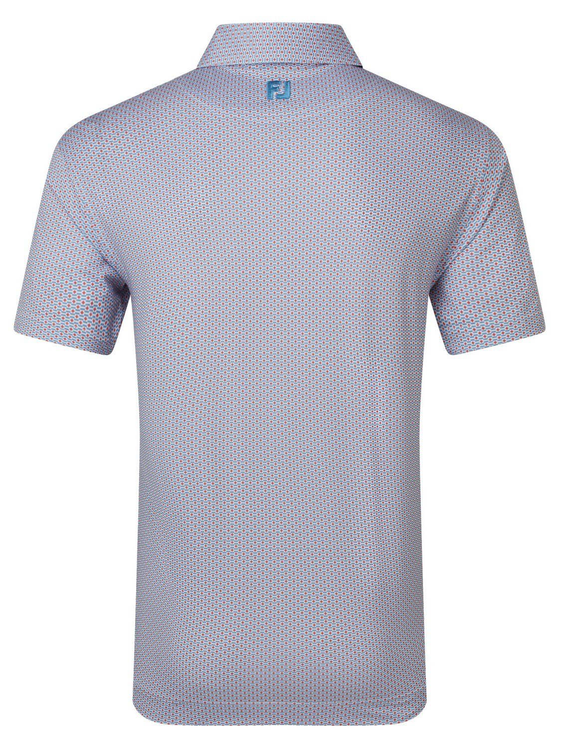 FootJoy Nautical Flag Print Lisle heren polo, nantucket red/coastal blue