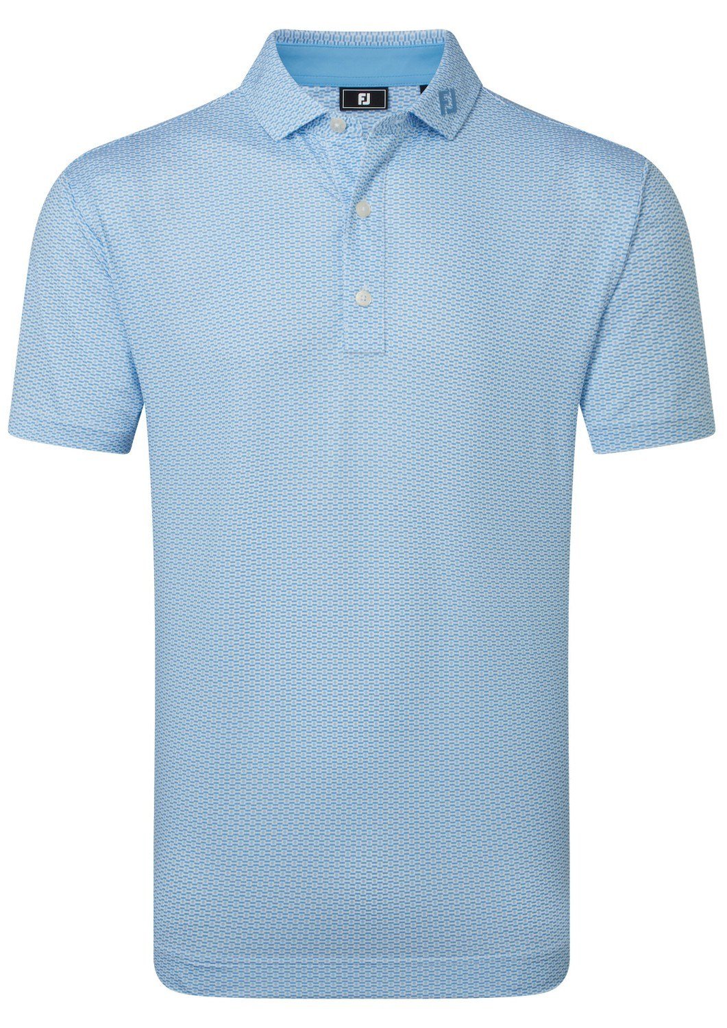 FootJoy Nautical Flag Print Lisle heren polo, blue reef/deep reef