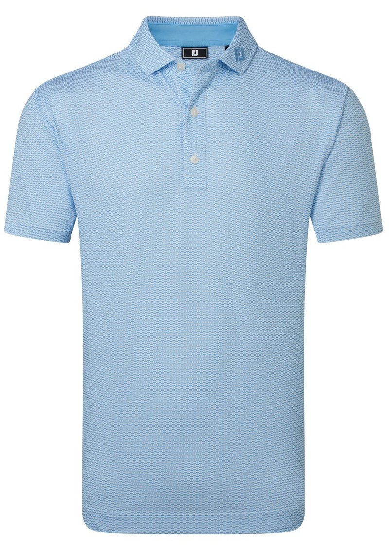 FootJoy Nautical Flag Print Lisle heren polo, blue reef/deep reef