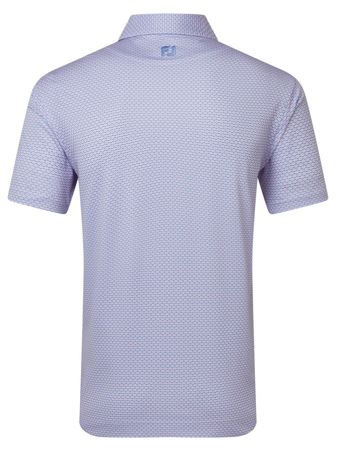 FootJoy Nautical Flag Print Lisle heren polo, pink pop/vivid violet