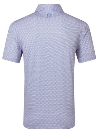 FootJoy Nautical Flag Print Lisle heren polo, pink pop/vivid violet