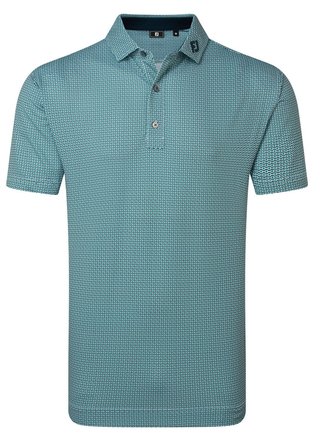 FootJoy Nautical Flag Print Lisle heren polo, field green/navy