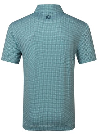 FootJoy Nautical Flag Print Lisle heren polo, field green/navy