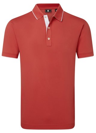 FootJoy FJ Wordmark Pique heren polo, nantucket red