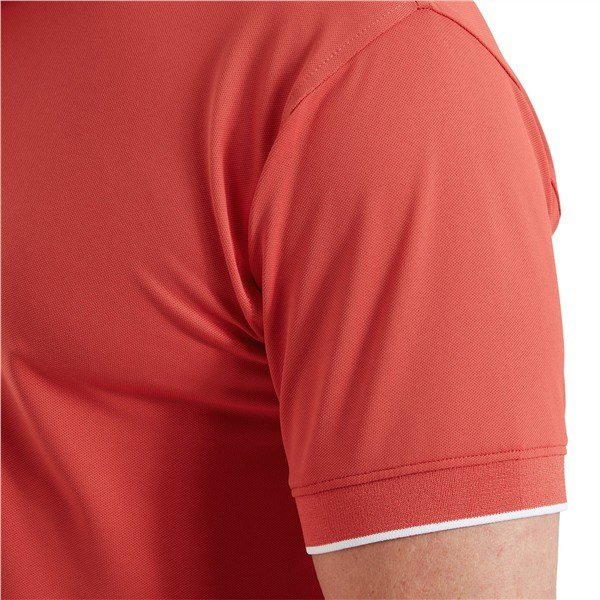 FootJoy FJ Wordmark Pique heren polo, nantucket red