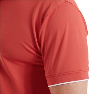 FootJoy FJ Wordmark Pique heren polo, nantucket red