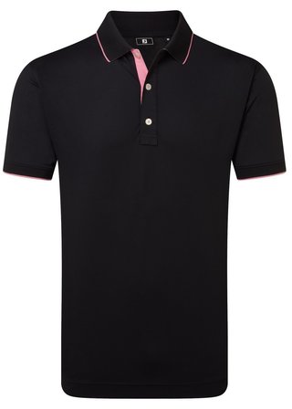 FootJoy FJ Wordmark heren polo, pique black