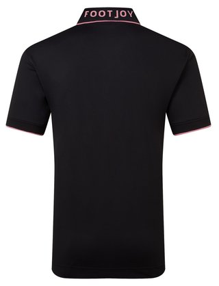 FootJoy FJ Wordmark heren polo, pique black