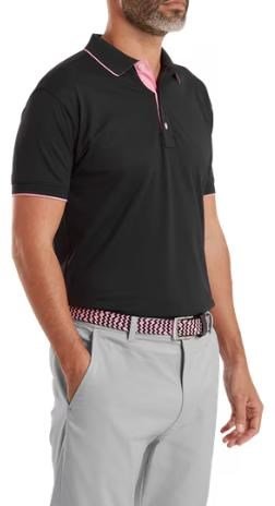 FootJoy FJ Wordmark heren polo, pique black
