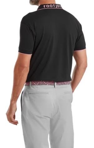 FootJoy FJ Wordmark heren polo, pique black