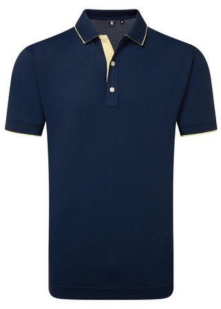 FootJoy FJ Wordmark Pique heren polo, navy