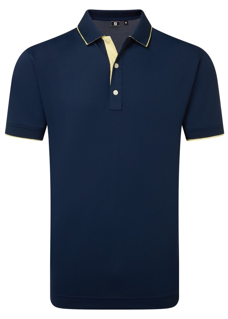 FootJoy FJ Wordmark Pique heren polo, navy