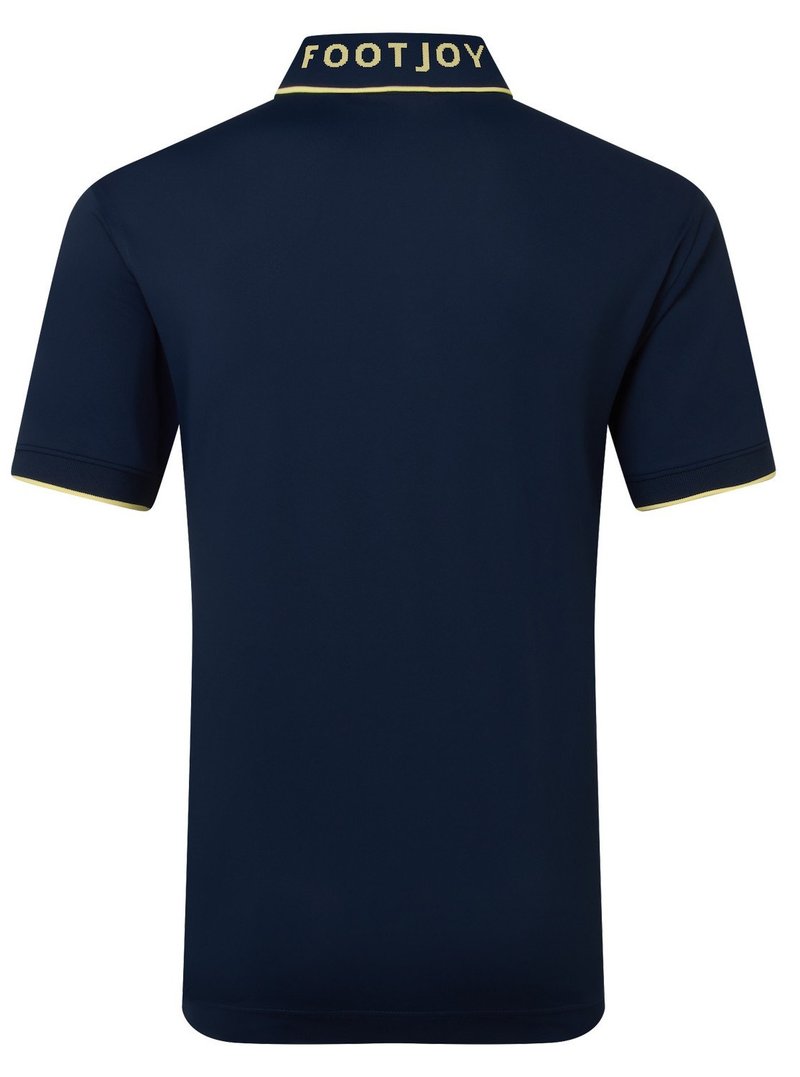 FootJoy FJ Wordmark Pique heren polo, navy