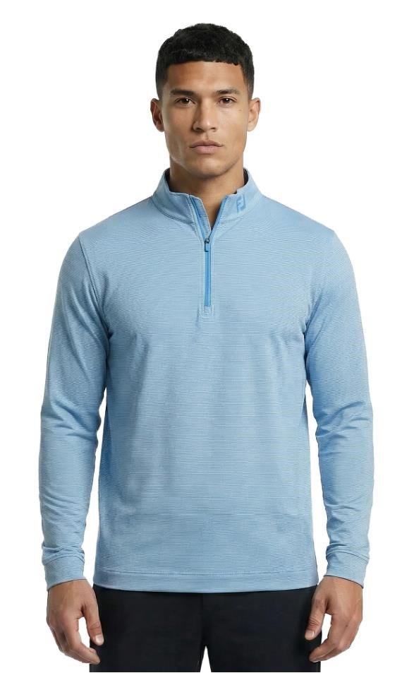 FootJoy Ottoman Stripe Chill-Out heren sweatshirt, chambray/coastal blue